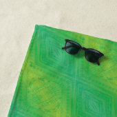 aanvaarding | Geel Groen Blauw Shibori patroon Strandlaken (In situ)