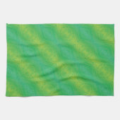 aanvaarding | Geel Groen Blauw Shibori patroon Theedoek (Horizontaal)