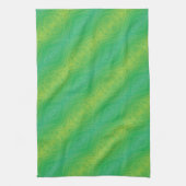 aanvaarding | Geel Groen Blauw Shibori patroon Theedoek (Verticaal)