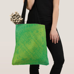 aanvaarding   Geel Groen Blauw Shibori patroon Tote Bag