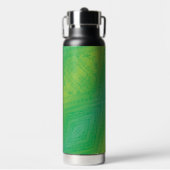 aanvaarding | Geel Groen Blauw Shibori patroon Waterfles (Voorkant)