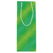 aanvaarding | Geel Groen Blauw Shibori patroon Wijn Cadeautas (Voorkant)