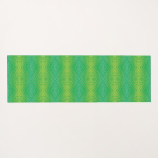 aanvaarding | Geel Groen Blauw Shibori patroon Yogamat (Achterkant (horizontaal))