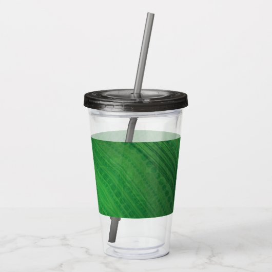 aanvaarding | groen eclectisch boho-patroon acryl drinkbeker (Achterkant)