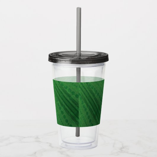 aanvaarding | groen eclectisch boho-patroon acryl drinkbeker (Rechts)