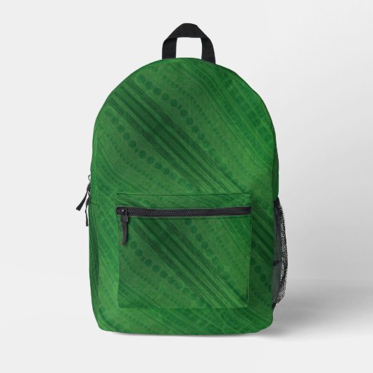 aanvaarding | groen eclectisch boho-patroon bedrukte rugzak (Voorkant)