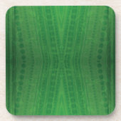 aanvaarding | groen eclectisch boho-patroon bier onderzetter (Voorkant)