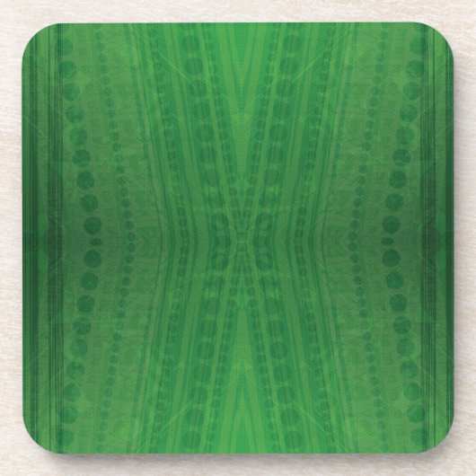 aanvaarding | groen eclectisch boho-patroon bier onderzetter (Voorkant)