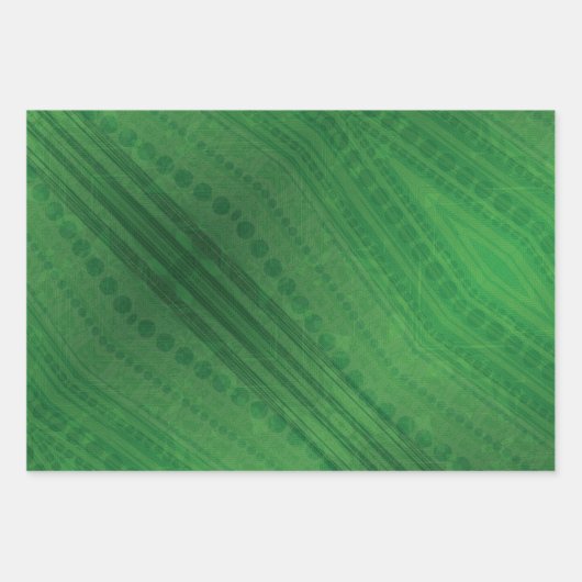 aanvaarding | groen eclectisch boho-patroon inpakpapier vel (Voorkant)