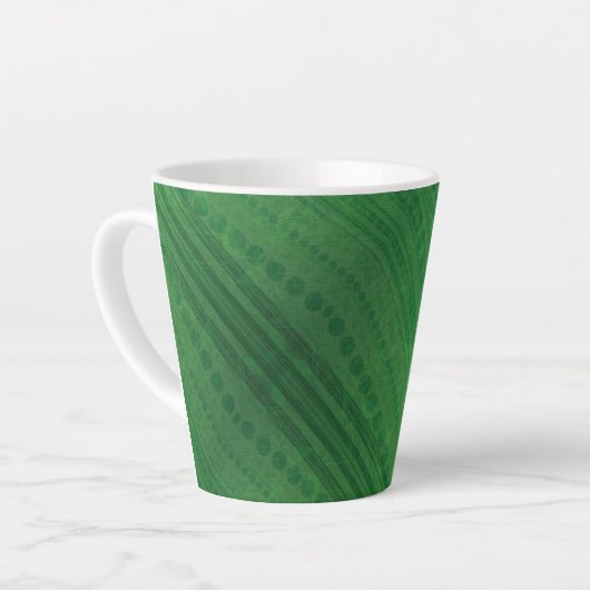 aanvaarding | groen eclectisch boho-patroon latte mok (Linkerhoek)