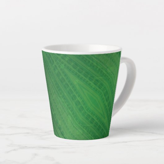 aanvaarding | groen eclectisch boho-patroon latte mok (Rechterhoek)