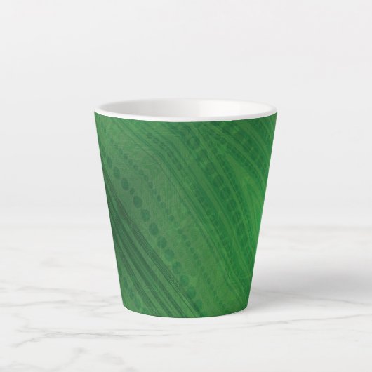 aanvaarding | groen eclectisch boho-patroon latte mok (Voorkant)