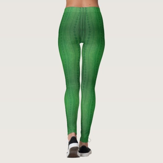aanvaarding | groen eclectisch boho-patroon leggings (Achterkant)