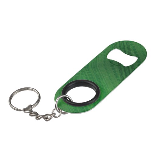 aanvaarding | groen eclectisch boho-patroon mini flessenopener (Voorkant Gekanteld)