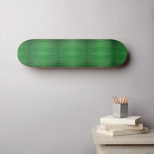 aanvaarding | groen eclectisch boho-patroon persoonlijk skateboard (Muurkunst (Horizontaal))