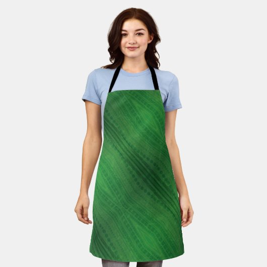 aanvaarding | groen eclectisch boho-patroon schort (Gedragen)