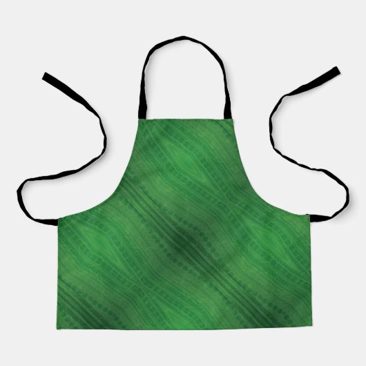 aanvaarding | groen eclectisch boho-patroon schort (Voorkant)