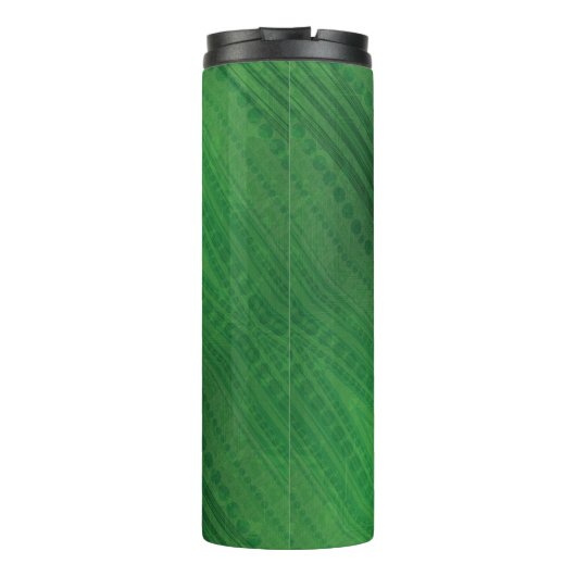 aanvaarding | groen eclectisch boho-patroon thermosbeker (Achterkant)