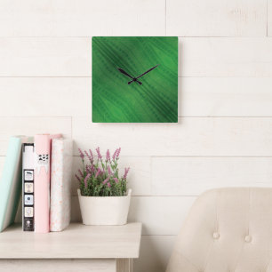 aanvaarding   groen eclectisch boho-patroon vierkante klok