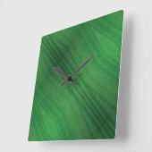 aanvaarding | groen eclectisch boho-patroon vierkante klok (Hoek)