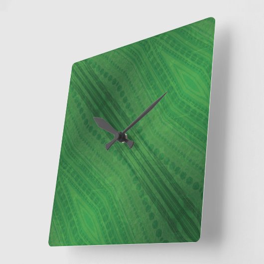 aanvaarding | groen eclectisch boho-patroon vierkante klok (Hoek)