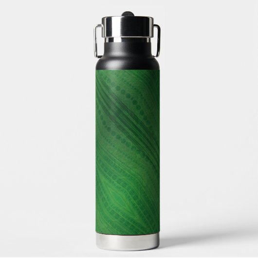 aanvaarding | groen eclectisch boho-patroon waterfles (Voorkant)