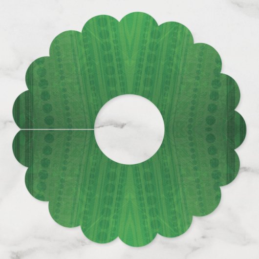 aanvaarding | groen eclectisch boho-patroon wijnglaslabel (Achterkant)