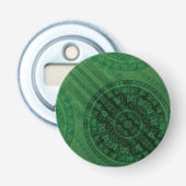 aanvaarding | Groene Meditatie Button Flesopener (Voorkant)