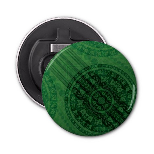 aanvaarding | Groene Meditatie Button Flesopener (Voorkant)
