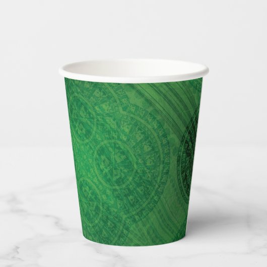aanvaarding | Groene Meditatie Papieren Bekers (Achterkant)