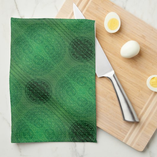 aanvaarding | Groene Meditatie Theedoek (Quarter Fold)