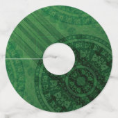 aanvaarding | Groene Meditatie Wijnglaslabel (Voorkant)