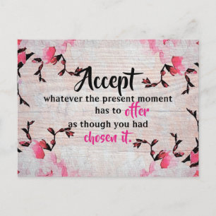 Aanvaarding Motivatie Inspirerend prijsopgave Briefkaart