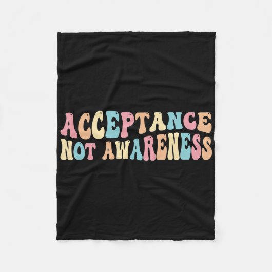 Aanvaarding Neurodiversity Autism Neurodivergent Fleece Deken (Voorkant)