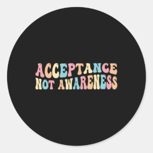 Aanvaarding Neurodiversity Autism Neurodivergent Ronde Sticker