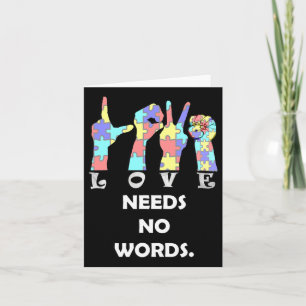 Aanvaarding Quote Asl Liefde heeft geen woorden no Kaart