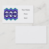 Aanvaarding Quote Blauw Groen Paarse Visitekaartje (Voorkant / Achterkant)
