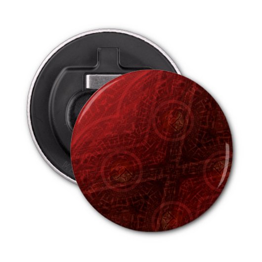 aanvaarding | Rode Meditatie Button Flesopener (Voorkant)