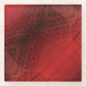 aanvaarding | Rode Meditatie Glazen Onderzetter (Voorkant)