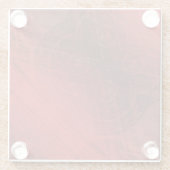 aanvaarding | Rode Meditatie Glazen Onderzetter (Achterkant)