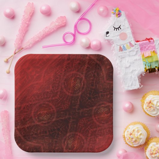 aanvaarding | Rode Meditatie Papieren Bordje (Feest)