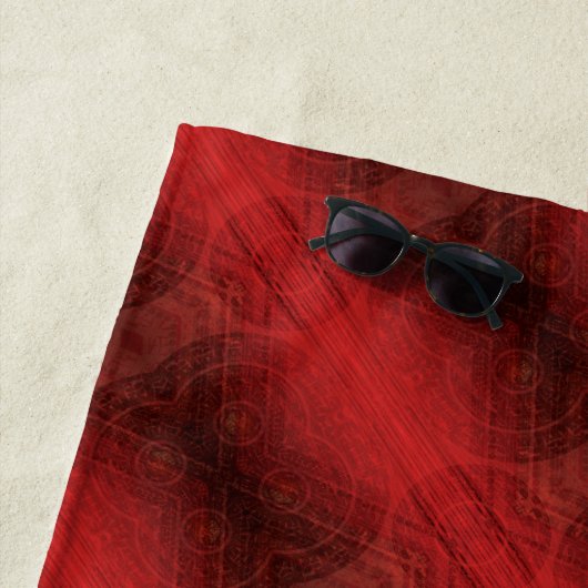 aanvaarding | Rode Meditatie Strandlaken (In situ)