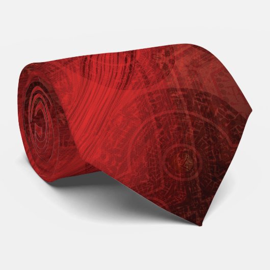 aanvaarding | Rode Meditatie Stropdas (Opgerold)