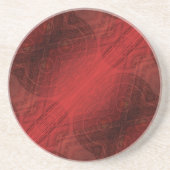 aanvaarding | Rode Meditatie Zandsteen Onderzetter (Voorkant)