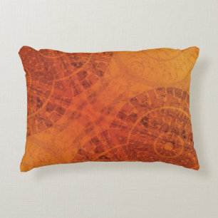 aanvaarding Rode Sinaasappel Gele Boho Medallion Accent Kussen