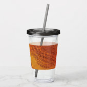 aanvaarding | Rode Sinaasappel Gele Boho Medallion Acryl Drinkbeker (Achterkant)