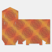 aanvaarding | Rode Sinaasappel Gele Boho Medallion Bedankdoosjes (Ongevouwen)