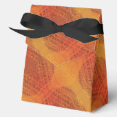 aanvaarding | Rode Sinaasappel Gele Boho Medallion Bedankdoosjes (Voorkant)