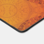 aanvaarding | Rode Sinaasappel Gele Boho Medallion Bureaumat (Hoek)