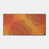 aanvaarding | Rode Sinaasappel Gele Boho Medallion Bureaumat (Voorkant)